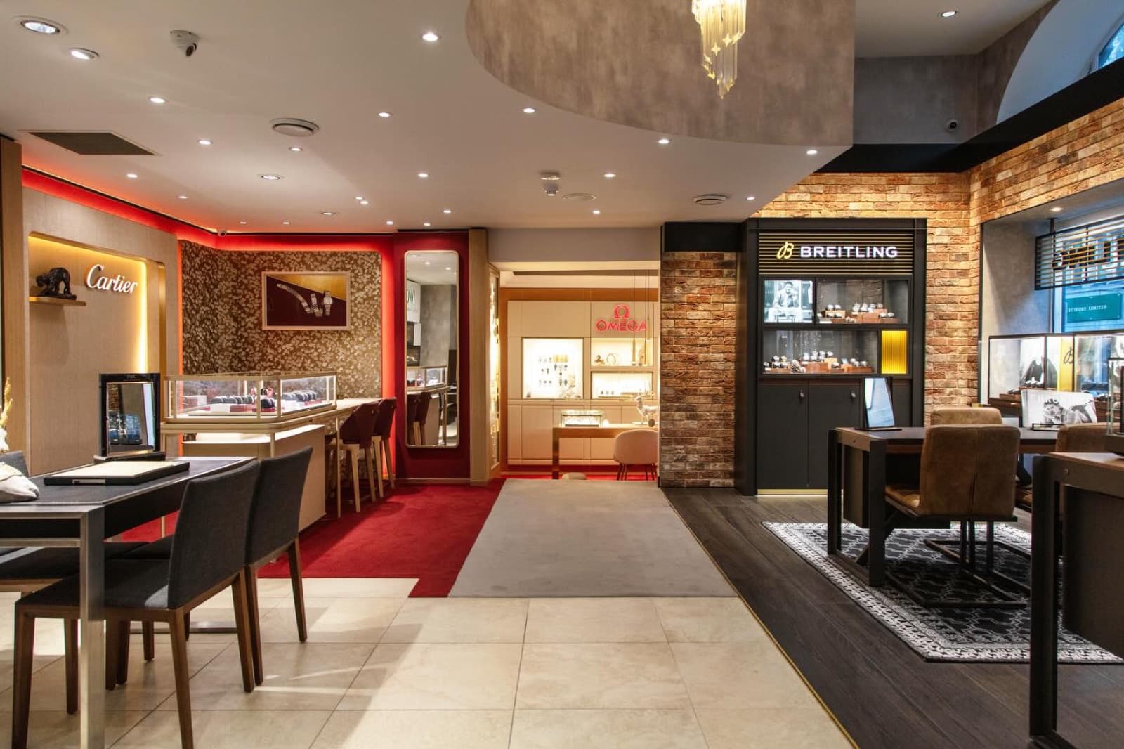Completed commercial fit-out by PWPM at Banks Lyon jewellers in Lancaster